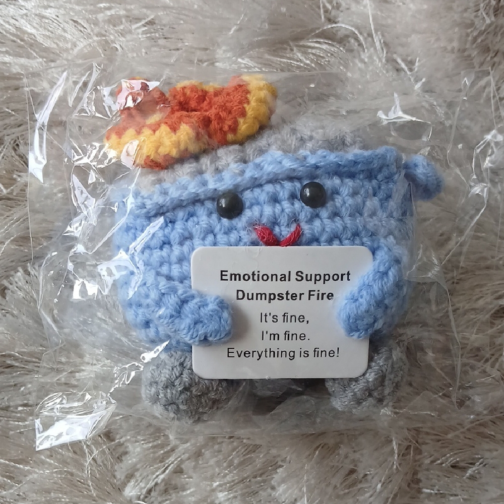 Crocheted Dumpster Fire Plush